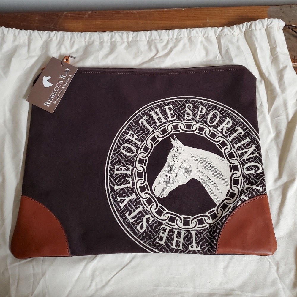 Rebecca Ray Designs Style of the Sporting Life canvas envelope